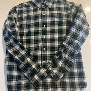 Ralph Lauren Navy and White Plaid Button Down Shirt